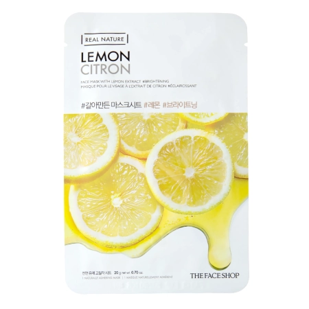 The Face Shop - Natural Mask Lemon - Világosító Fátyolmaszk Citromkivonattal - 20g