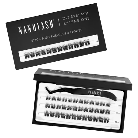 Nanolash - Stick & Go Pre-Glued Lashes - Öntapadó Műszempillák - Heartbreaker Short - 1 csomag