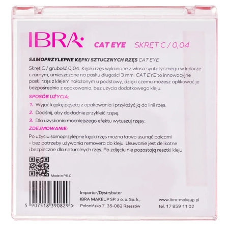 Ibra Makeup - Öntapadó Szempillacsomók - Cat Eye - 3mm