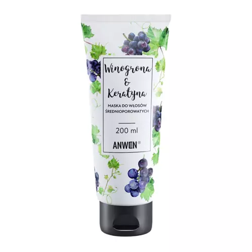 Anwen - Szőlő és Keratin - Maszk Közepesen Porózus Hajra - 200ml