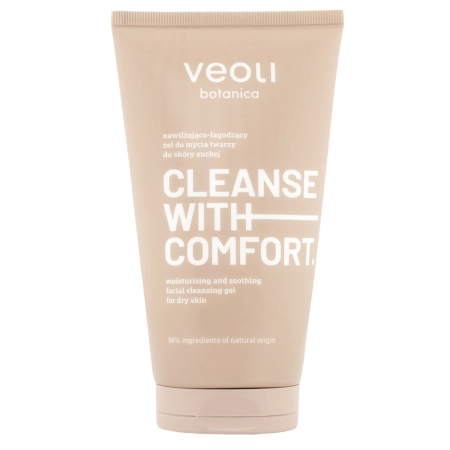 Veoli Botanica - CLEANSE WITH COMFORT - Hidratáló és Nyugtató Arclemosó Gél Száraz Bőrre - 150ml