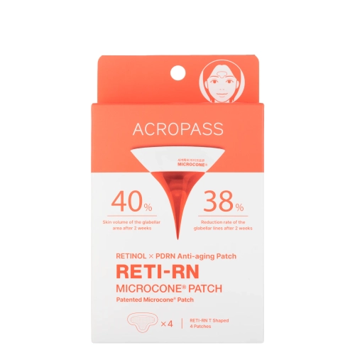 AcroPass - RETI-RN Microcone Patch T Shaped - Szilárdító Arctapaszok Retinollal és Mikro-tűkkel - 4db