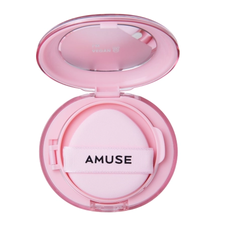 Amuse - Dew Power Vegan Cushion - Vegán Alapozó Párna Ragyogtató Finish-sel - 02 Healthy - 15g