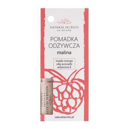 Natural Secrets - Védő Ajakbalzsam - Málna - 3,5g