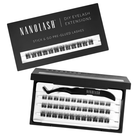 Nanolash - Stick & Go Pre-Glued Lashes - Öntapadó Műszempilla Tincsek - Heartbreaker - 1 csomag