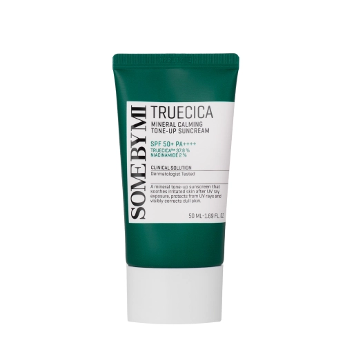 Some By Mi - Truecica Mineral Calming Tone-Up Suncream SPF50+/PA++++ - Fényvédőkrém ásványi szűrőkkel - 50ml