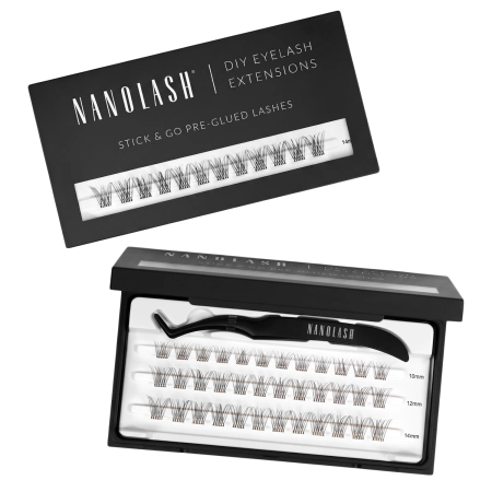 Nanolash - Stick & Go Pre-Glued Lashes - Öntapadó Szempilla Tincsek - Classy - 1 csomag