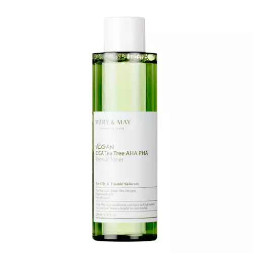 Mary&May - Vegan CICA Tea Tree AHA PHA Toner - Vegán Arctonik Savakkal - 200ml