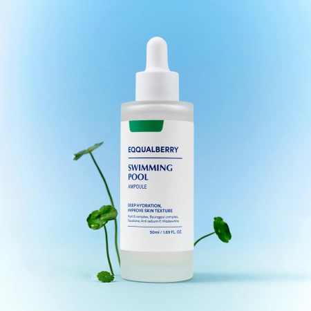EQQUALBERRY - Swimming Pool Ampoule - Hidratáló és Bőrnyugtató Arcampulla - 50ml
