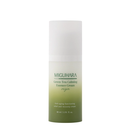 Miguhara - Green Tea Calming Essence Cream Origin - Bőrnyugtató Krém Zöld Teával - 80ml