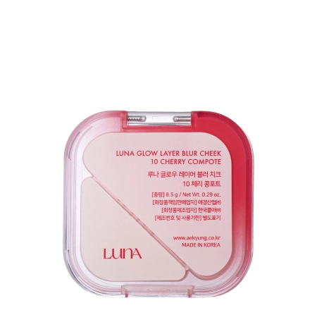 LUNA - Glow Layer Blur Cheek - Dupla Arcpirosító - 10 Cherry Compote - 8,5g