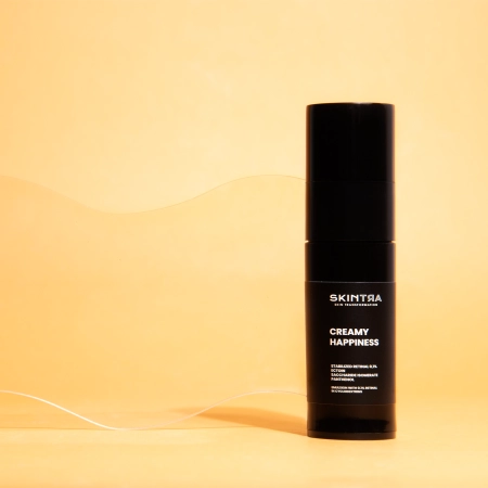 SkinTra - Creamy Happiness - Arcemulzió 0,1% Ciklodextrinekbe Zárt Retinallal - 30ml