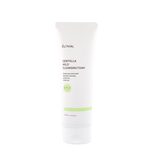 iUNIK - Centella Mild Cleansing Foam - Gyengéd Arctisztító Hab Ázsiai Gázlóval - 120ml