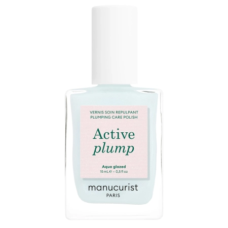 Manucurist - Active - Active Plump - 2 az 1-ben Ápoló Körömlakk - Aqua Glazed - 15ml