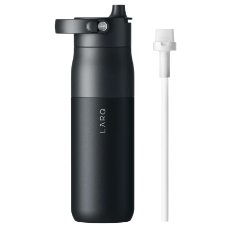 LARQ - Bottle Swig Top - Hőtartó Palack Szívószállal - Obsidian Black - 1L