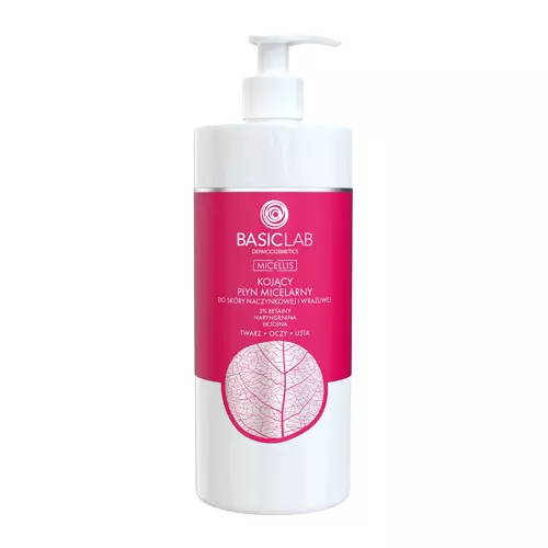 BasicLab - Micellis - Nyugtató Micellás Víz Hajszáleres és Érzékeny Bőrre - 500ml