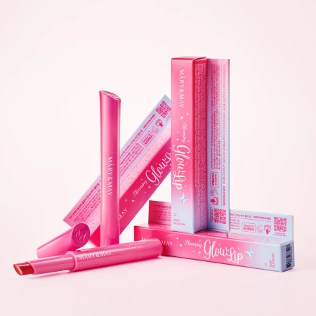 Mary&May - Blooming Glow Lip - Színező Ajakbalzsam - 02 Ruby Blossom - 1,7g