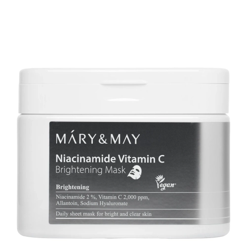 Mary&May - Niacinamide Vitamin C Brightening Mask - Világosító Arcmaszk Szett - 30db