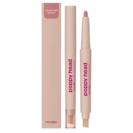 Poppy Head - Smudgic Velvet Matt Lipstick - Matt Ajakrúzs - 04 Bare Illusion - 0,85g
