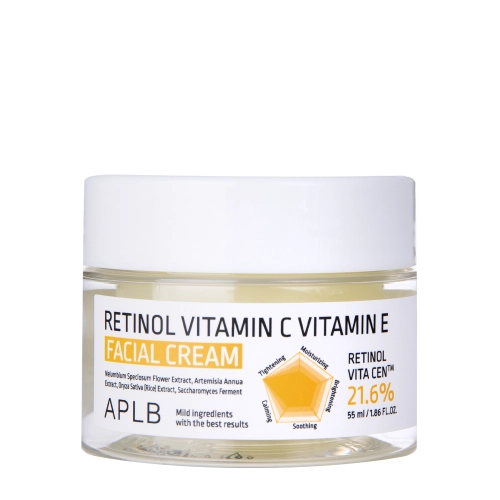 APLB - Retinol Vitamin C Vitamin E Facial Cream - Arckrém Retinollal, C- és E-vitaminnal - 55ml