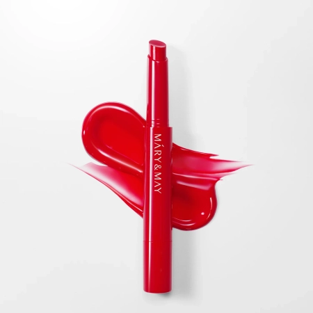 Mary&May - Blooming Glow Lip - Színező Ajakbalzsam - 04 Cool Red Tulip - 1,7g