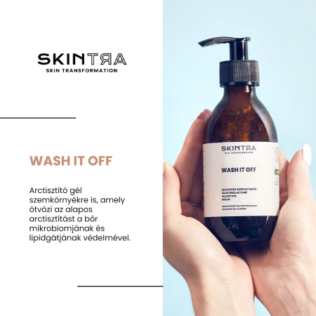 SkinTra - Wash It Off - Glükozid Arctisztító Gél - 200ml
