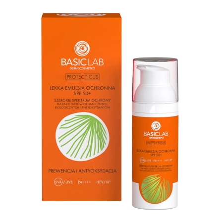 BasicLab - Protecticus - Megelőzés és Antioxidáció - Könnyű Fényédő Emulzió SPF50+ PPD 52,3 - 50ml