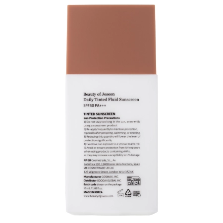Beauty of Joseon - Daily Tinted Fluid Sunscreen #MY210 - Színezett Napvédő Fluid - 50ml