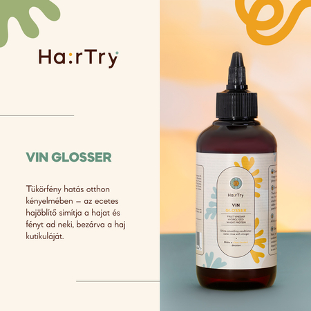 HairTry - Vin Glosser - Fényesítő és Simító Hajöblítő Ecettel - 200ml