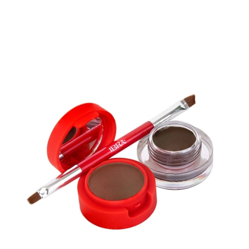 Ibra Makeup - Eyebrow Pomade & Powder - Szemöldökpomádé és Púder - Dark Chocolate - 7g