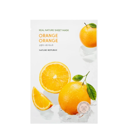 Nature Republic - Real Nature Orange Sheet Mask - Fátyolmaszk Narancskivonattal - 1db/23ml
