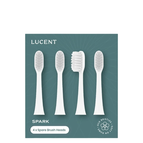 Lucent - Spark Sonic Toothbrush Heads - Szonikus Fogkefe Fejek - White - 4db
