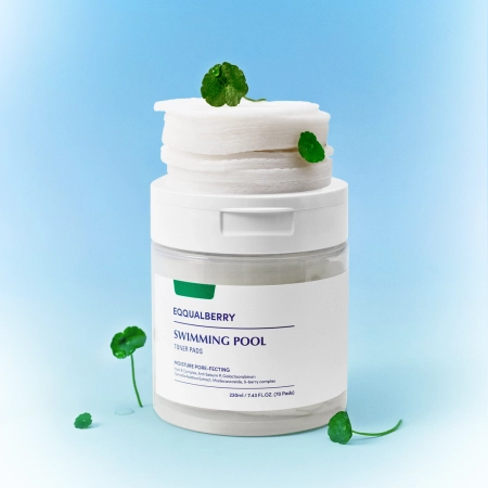 EQQUALBERRY - Swimming Pool Toner Pads - Hidratáló Arckorongok - 70db/220ml