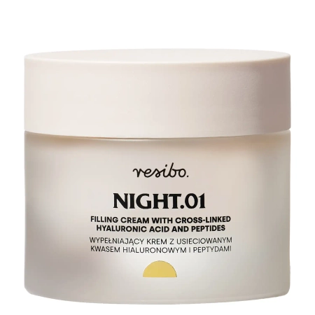 Resibo - NIGHT.01 - Feltöltő Krém Keresztkötött Hialuronsavval és Peptidekkel - 50ml