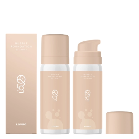 LOVRO - Bubble Foundation - Habos Alapozó Ragyogtató Hatással - 01 Ivory - 50ml