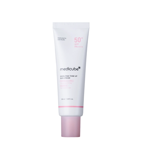 Medicube - PDRN Pink Tone Up Sun Cream SPF50+ PA++++ - Világosító Hatású Fényvédő Krém - 50ml