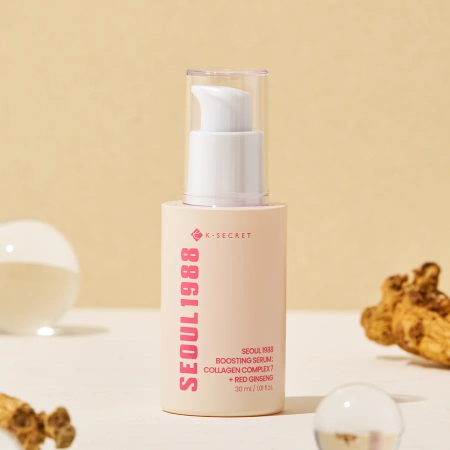 K-SECRET - SEOUL 1988 Boosting Serum : Collagen Complex 7 + Red Ginseng - Szérum Kollagénnel és Vörös Ginzeng Kivonattal - 30ml