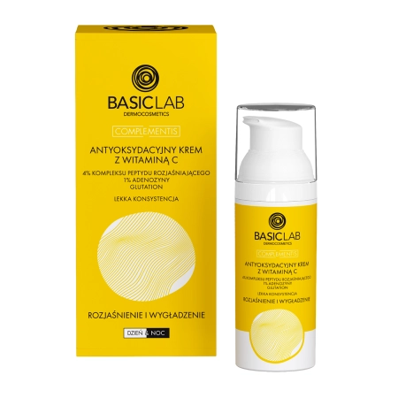 BasicLab - Világosítás és Simítás - Könnyű Állagú, Antioxidáns Hatású C-vitamin Krém - 50ml