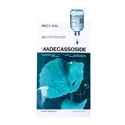 Mediheal - Madecassoside Essential Mask Blemish Repair - Regeneráló és Bőrnyugtató Fátyolmaszk - 1szt/24ml