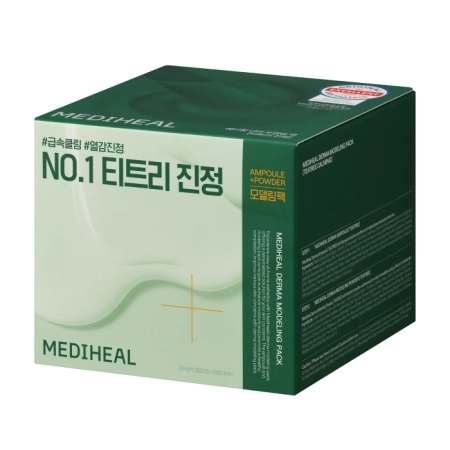 Mediheal - Derma Modeling Pack Teatree Calming 2 Step - Bőrnyugtató Hatású Arcápoló Szett - 28g + 2ml