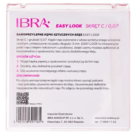 Ibra Makeup - Öntapadó Műszempilla Tincsek - Easy Look - 3mm
