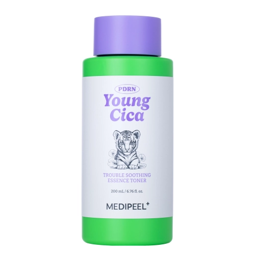 Medi-Peel - Young Cica PDRN Trouble Soothing Essence Toner - Bőrnyugtató és Tonizáló Esszencia Ázsiai Gázlóval - 200ml