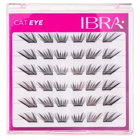Ibra Makeup - Öntapadó Szempillacsomók - Cat Eye - 3mm