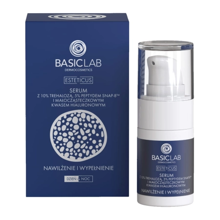 BasicLab - Esteticus - Hidratálás és feltöltés - Szérum 10% trehalózzal, 5% peptiddel és hialuronsavval - 15ml