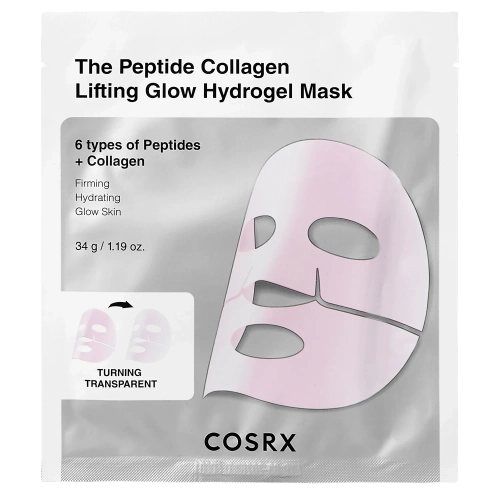 COSRX - Peptide Collagen Glow Hydrogel Mask - Hidrogél Maszk Peptidekkel és Kollagénnel - 34g