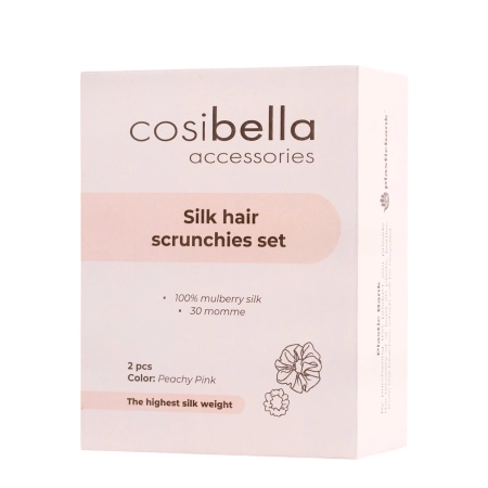 Cosibella Accessories - Selyem Hajgumi Szett - Peachy Pink