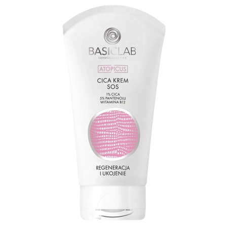 BasicLab - Dermokocosmetics Atopicus CICA SOS KRÉM Ultraérzékeny Bőrre, 1% CICA, 5% Panthenol és B12-vitamin - 75ml