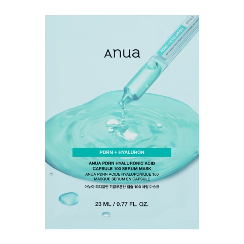 Anua - PDRN + Hyaluron 100 Serum Mask - Hidratáló és Ragyogtató Fátyolmaszk - 23ml