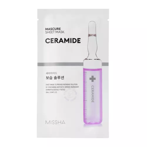 Missha - Mascure Moisture Solution Sheet Mask - Ceramid - Bőrnyugtató Fátyolmaszk - 28ml