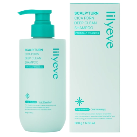 lilyeve - Scalp:Turn Cica PDRN Deep Clean Shampoo - Bőrnyugtató Sampon - 500g